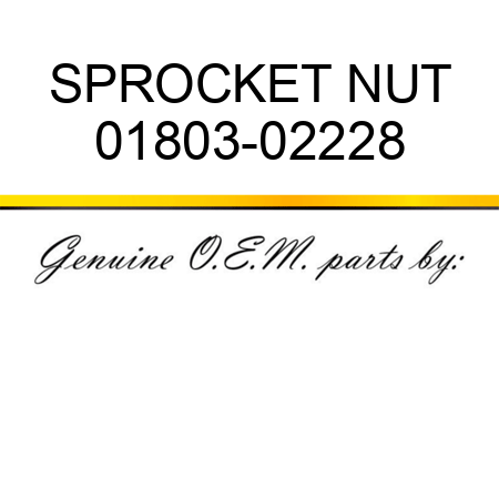 01803-02228 SPROCKET NUT fit KOMATSU D57S-1, D57S-1B, D60A-8, D60E-8 ...